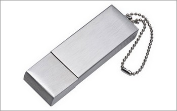 Pendrive z metalu 1GB, kolor szary