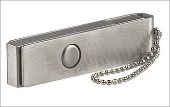 Pendrive obrotowy wykonany z metalu 8 GB, kolor szary